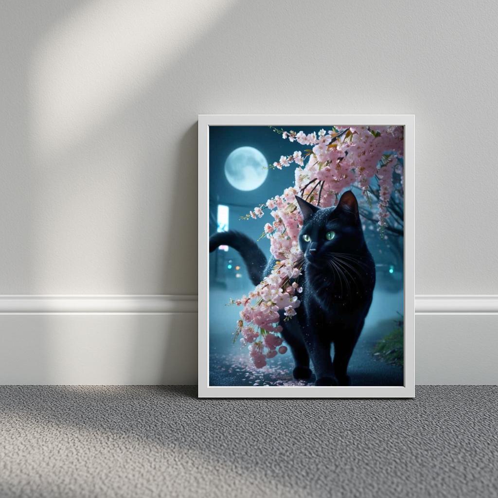 Cat Cherry Blossom poster sfeerbeeld 3