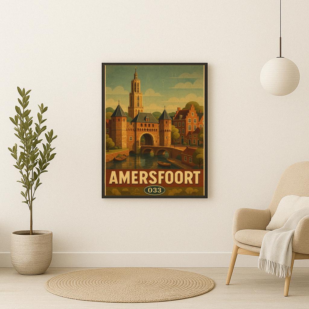 Amersfoort Netherlands Vintage Text poster sfeerbeeld 2