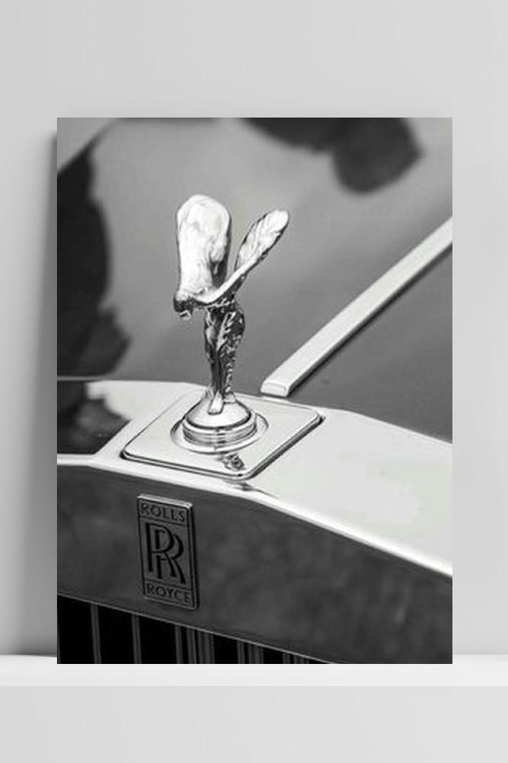 Rolls Royce Spirit op 3mm aluminium dibond