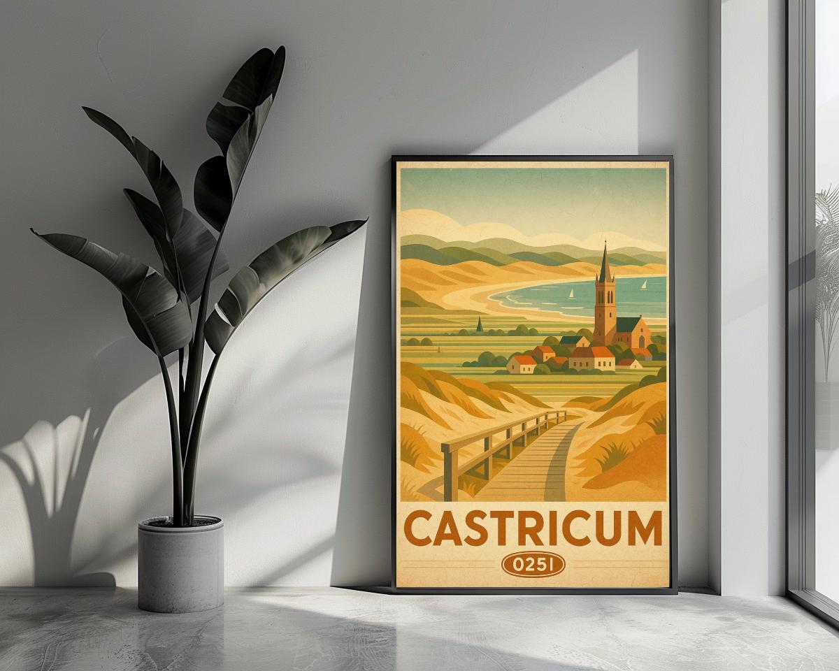 Castricum Text Vintage poster van 25 Artstreet