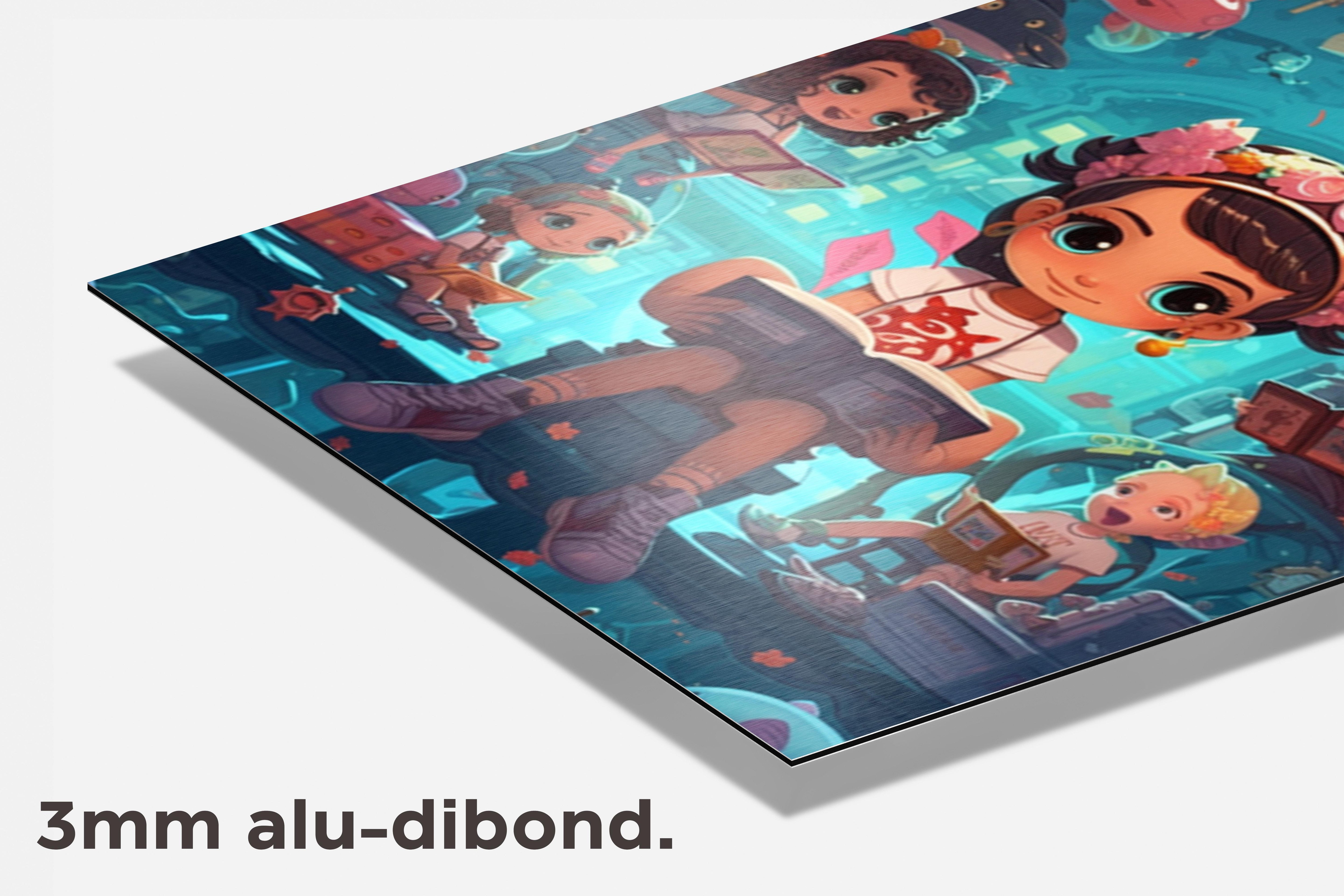Meisje Met Vissen dibond detail