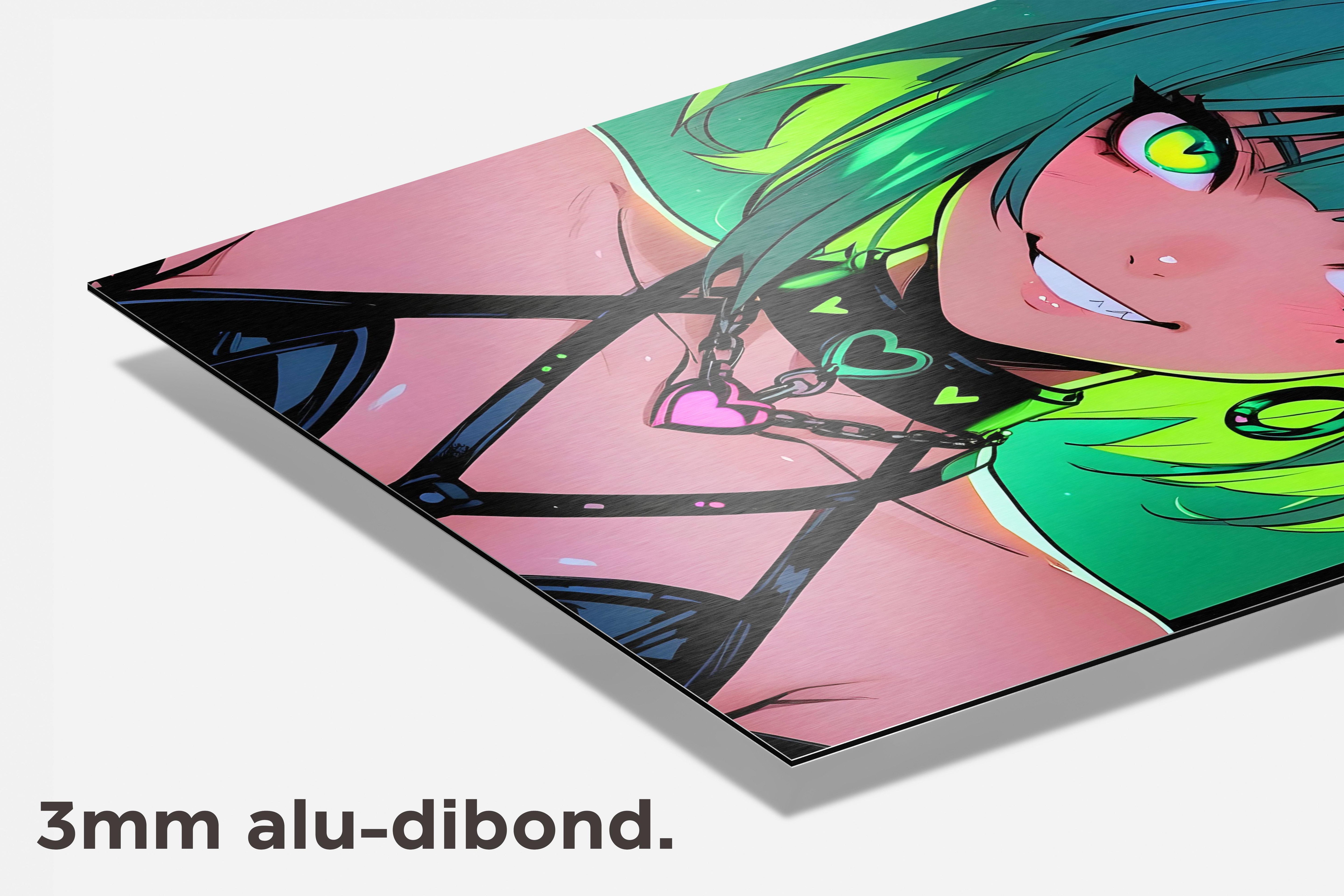 Kattenmeisje Anime dibond detail