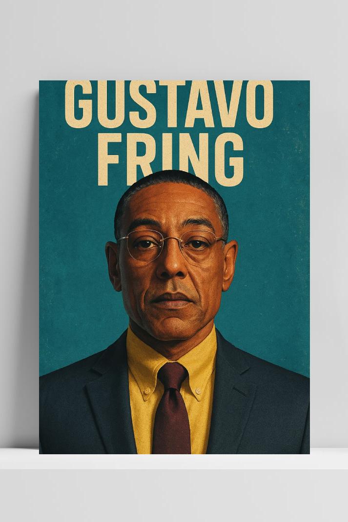 Gustavo Fring Breaking Bad op 3mm aluminium dibond
