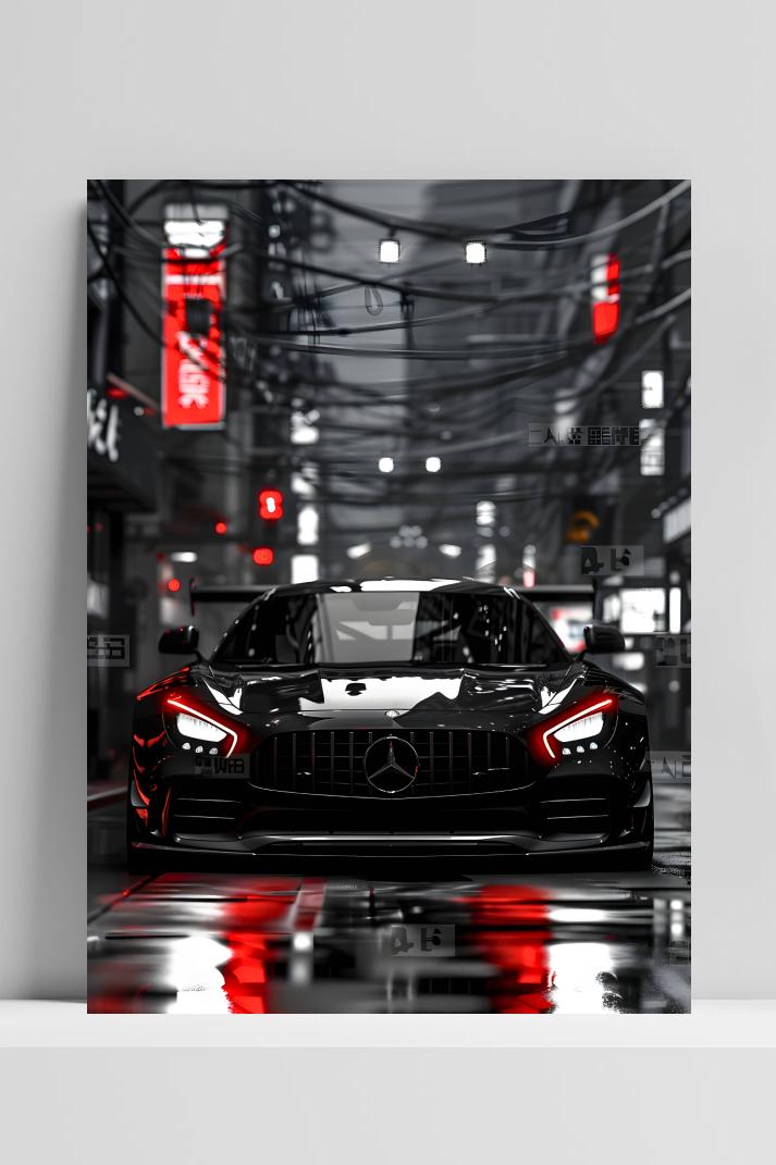 Mercedes op 3mm aluminium dibond