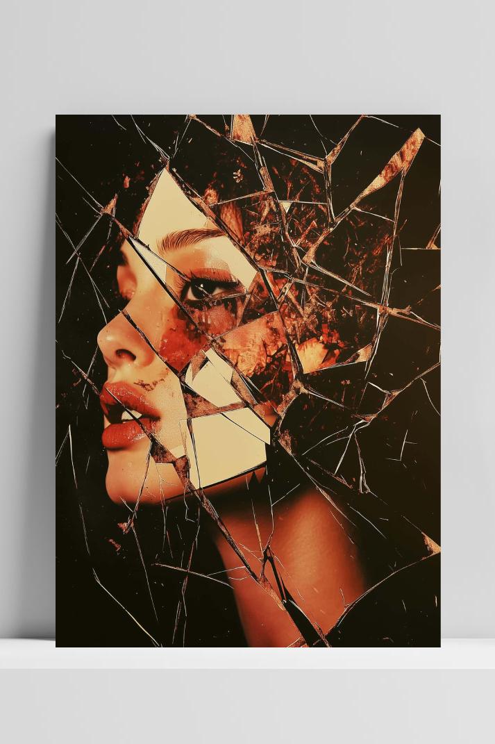 Portrait Glass op 3mm aluminium dibond