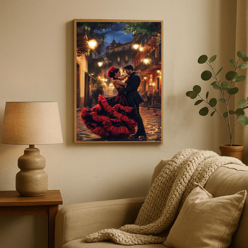 Dancing Couple Flamenco poster sfeerbeeld 2