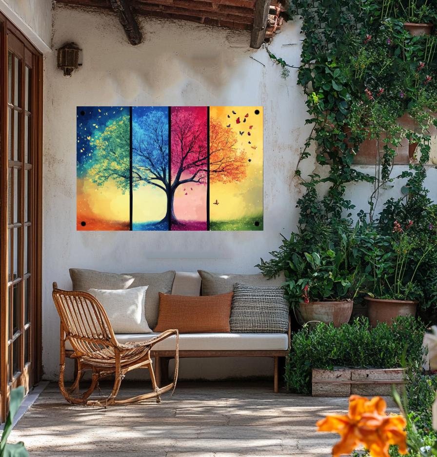 Póster Póster de jardín Cuatro Estaciones de 25 Artstreet