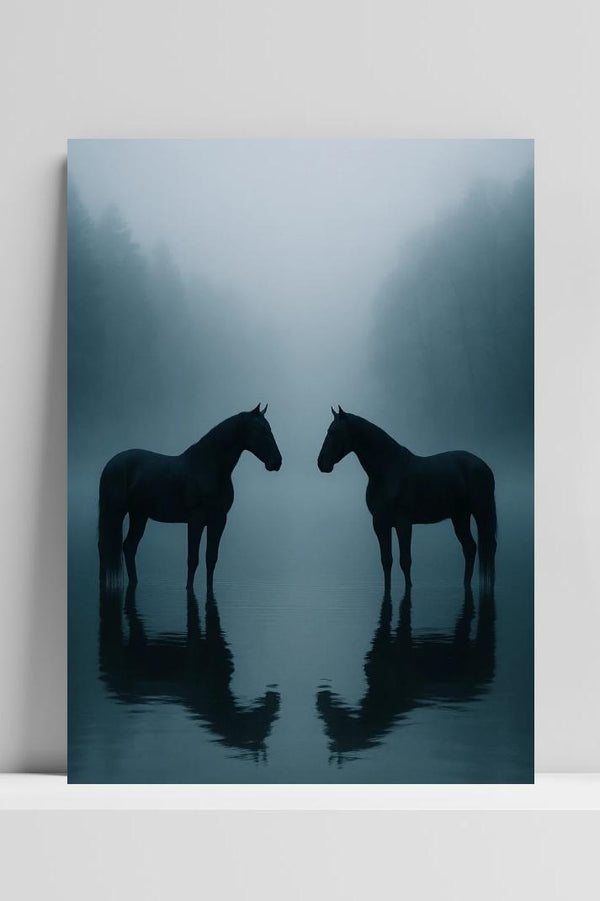 Horses Mysitical Landscape poster