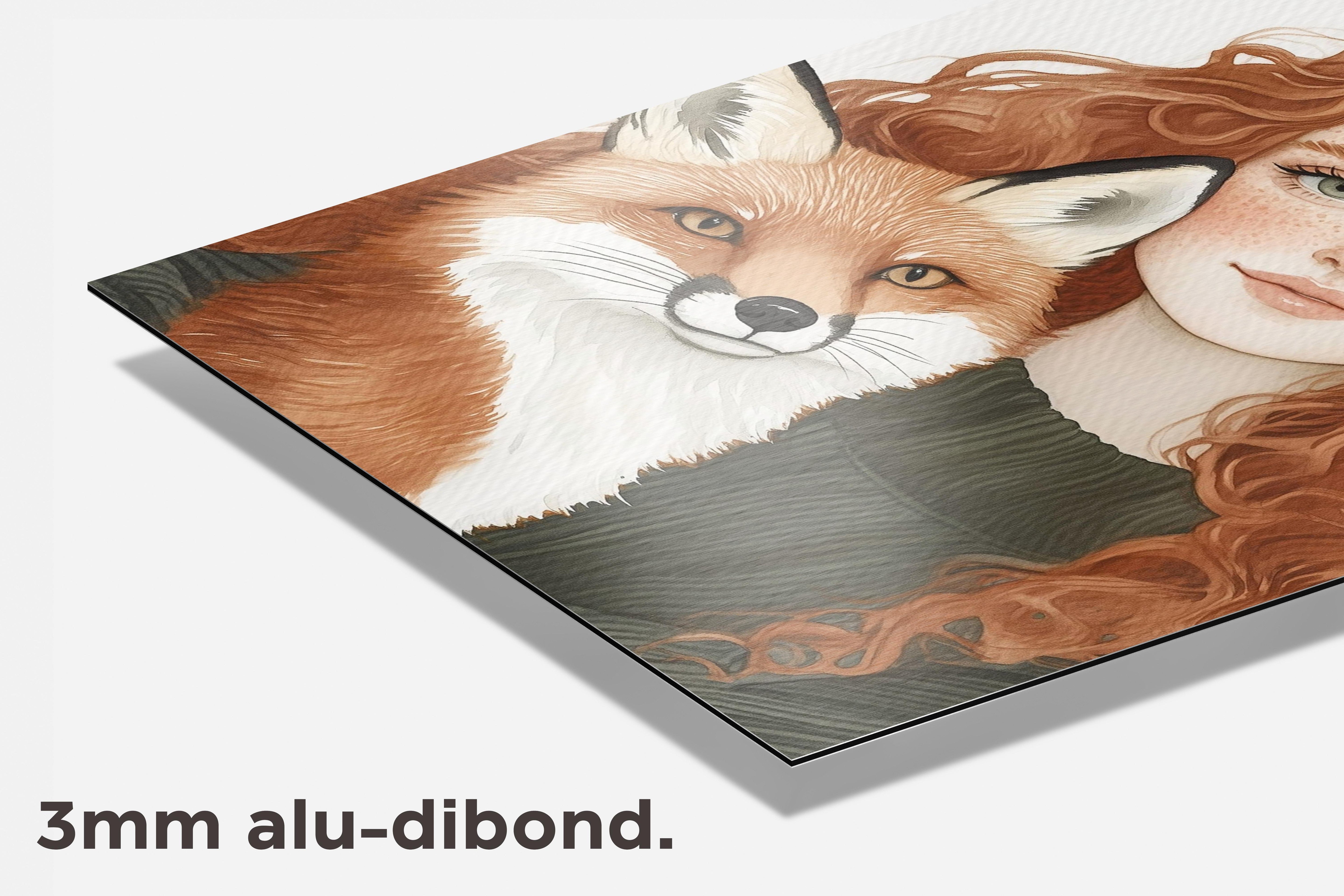 Vos Vrouw dibond detail