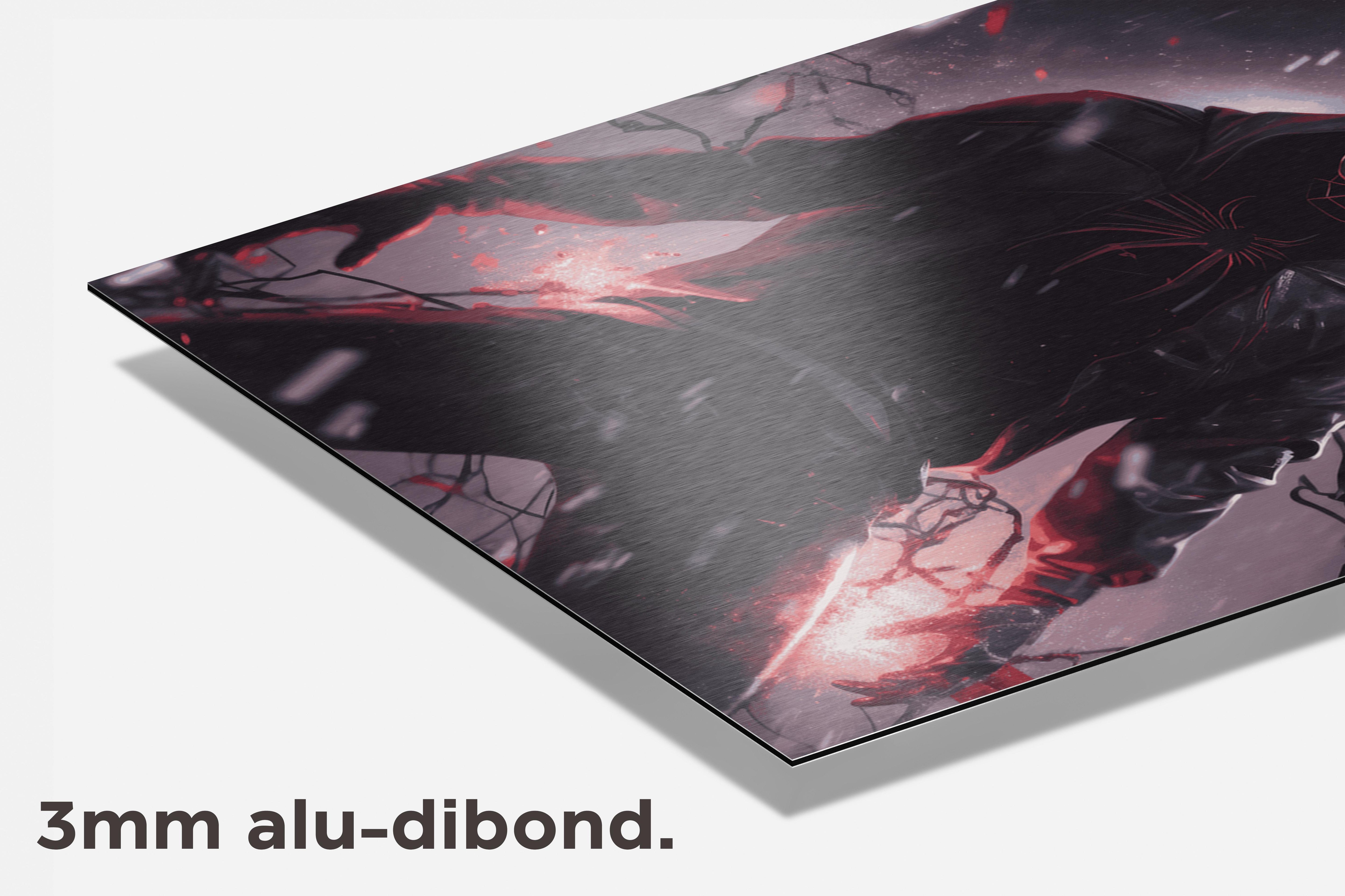 Miles Morales dibond detail