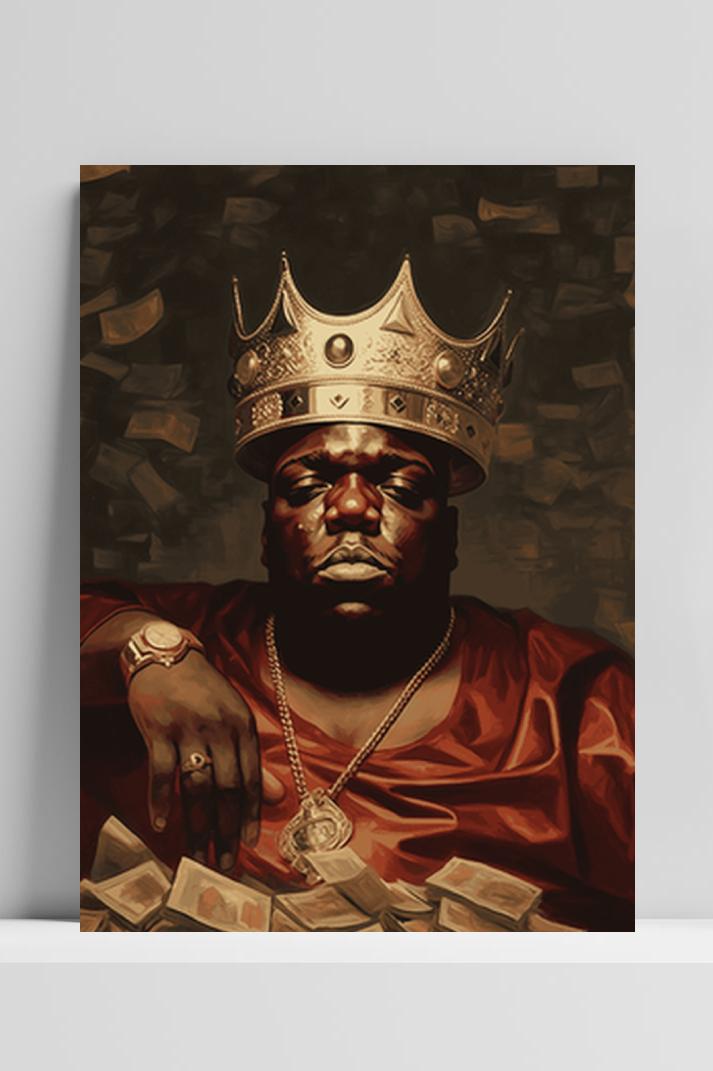 Biggie Smalls op 3mm aluminium dibond
