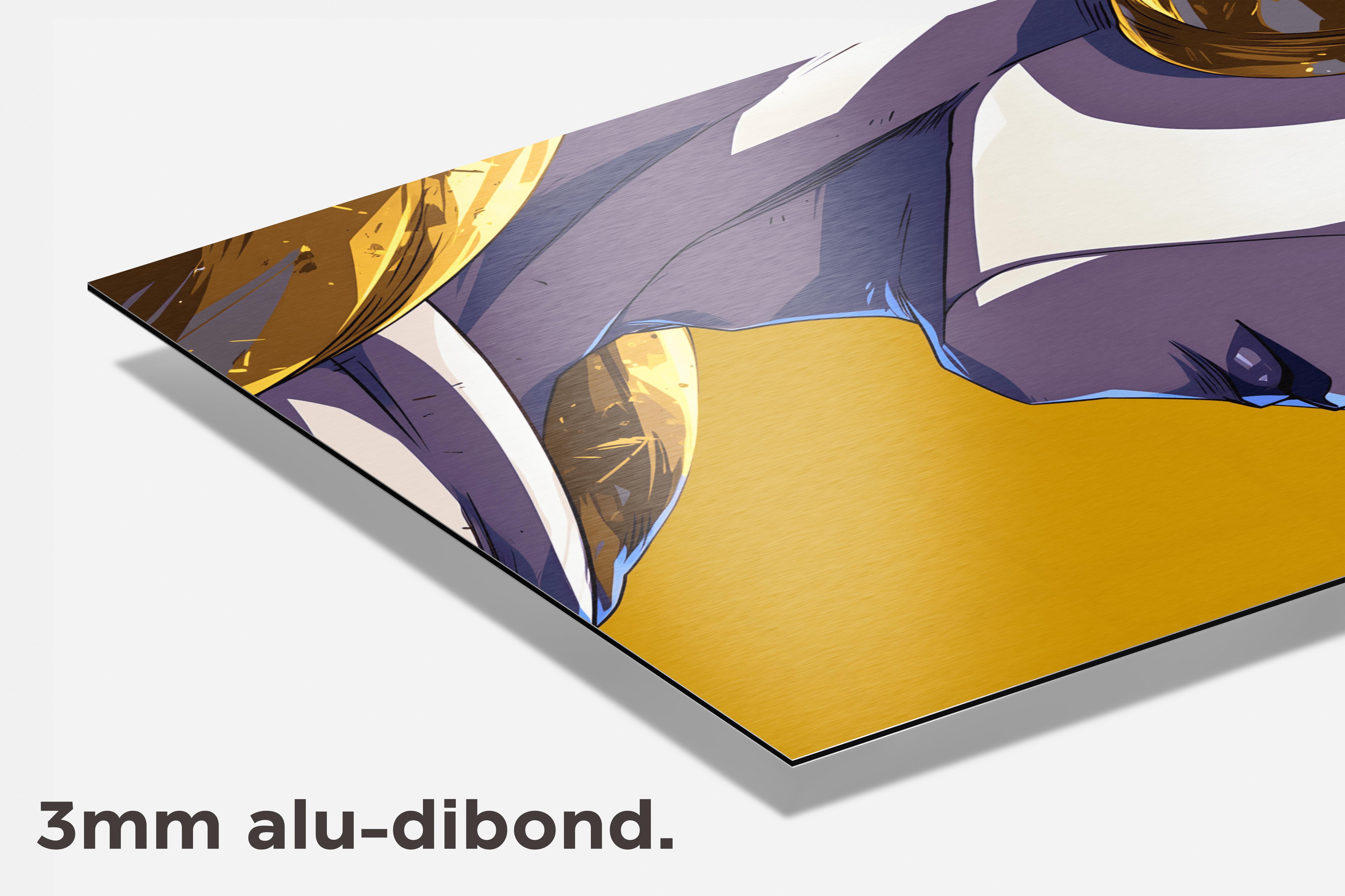 Frieza Geel Dragonball dibond detail