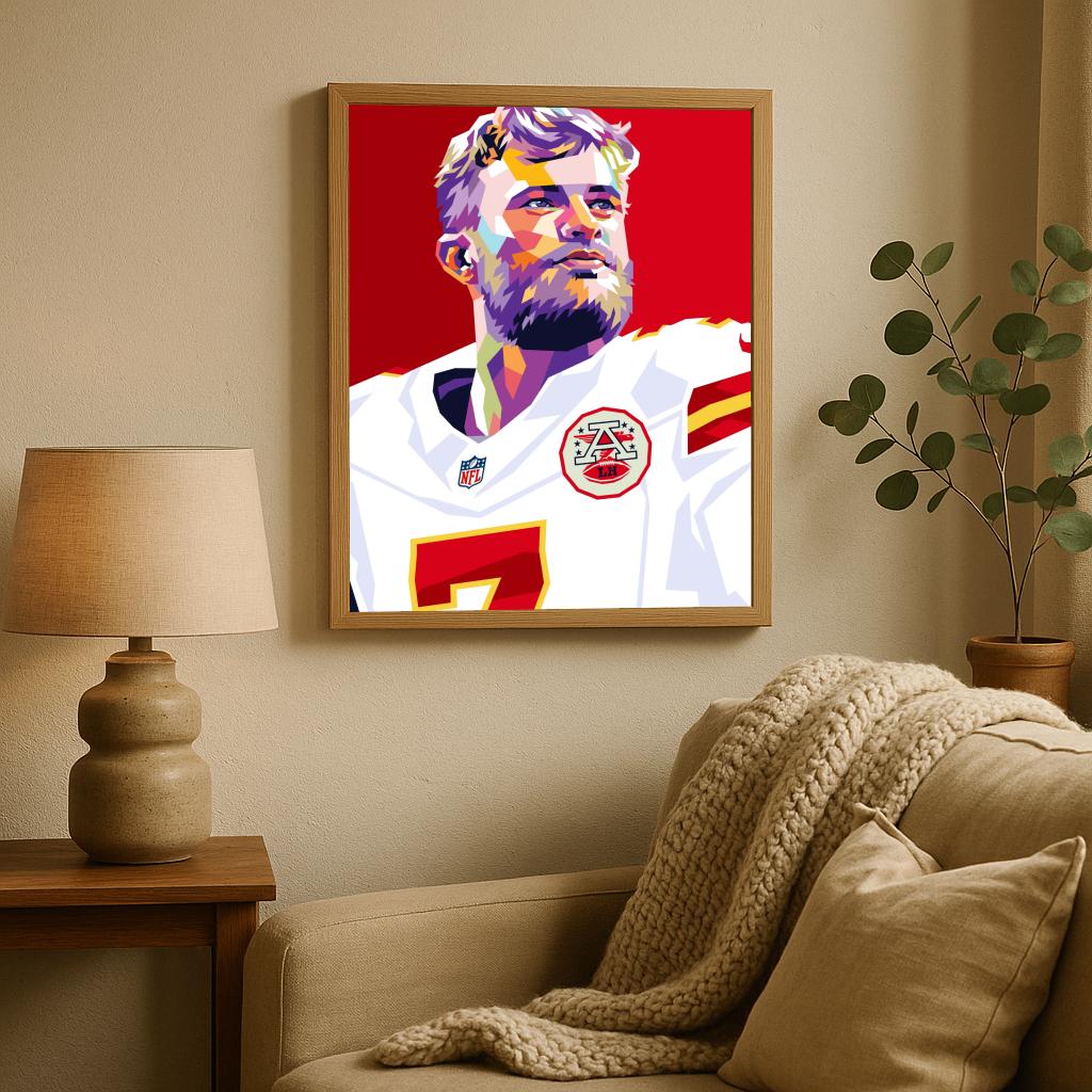 Harrison Butker Pop Art poster sfeerbeeld 2