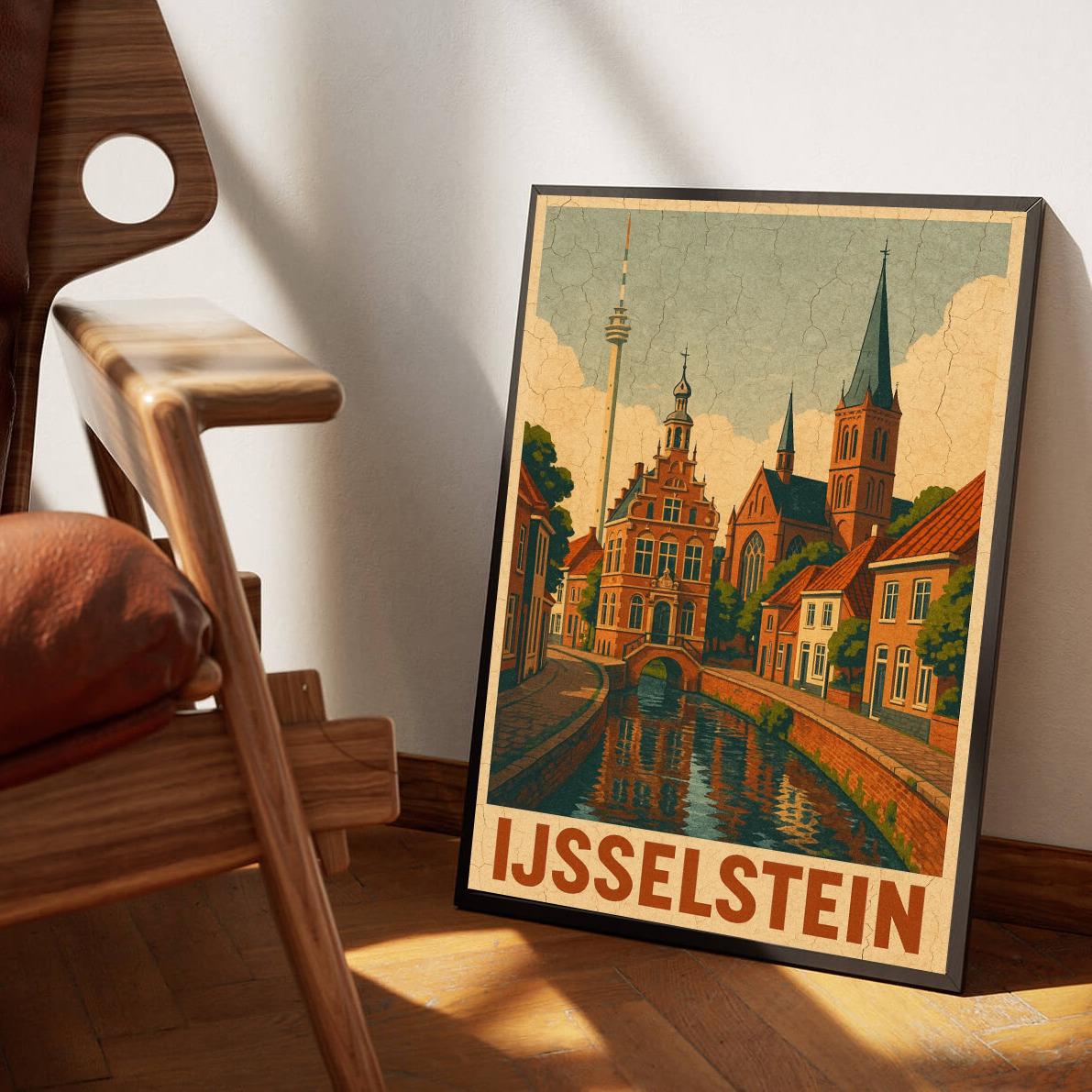 IJsselstein Netherlands Vintage Text poster sfeerbeeld 3
