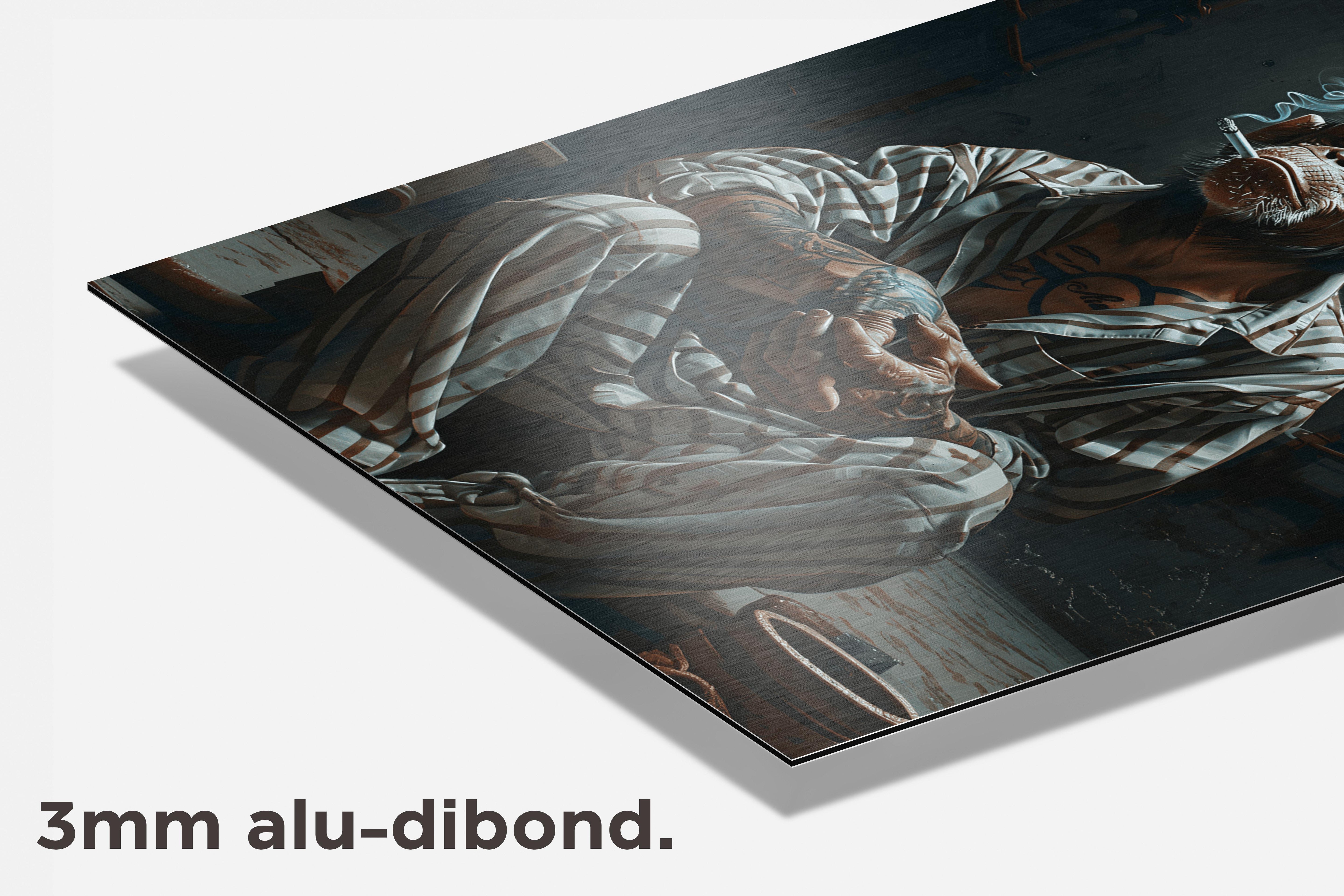 Gevangenis Aap dibond detail