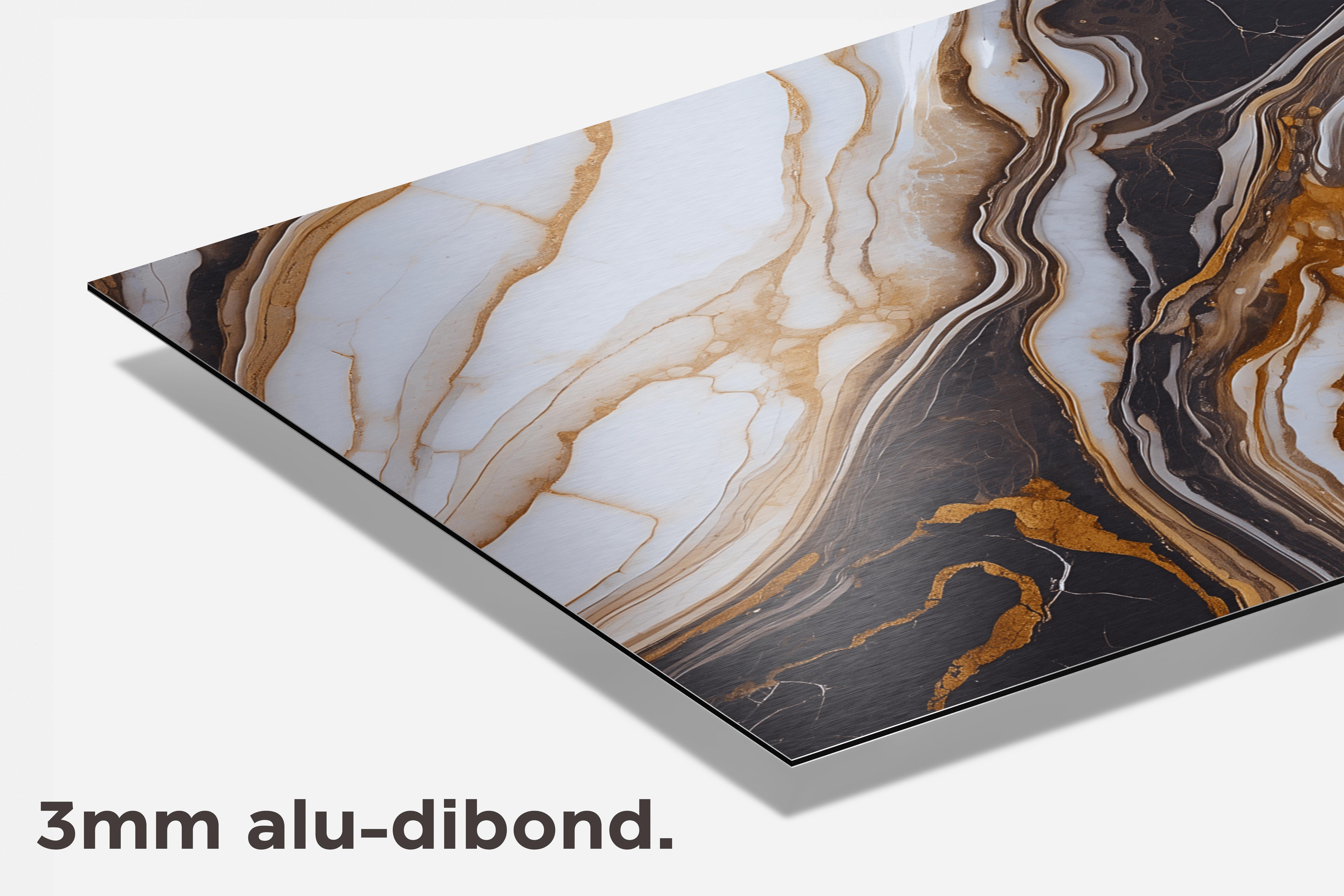 Goud Wit Marmer dibond detail