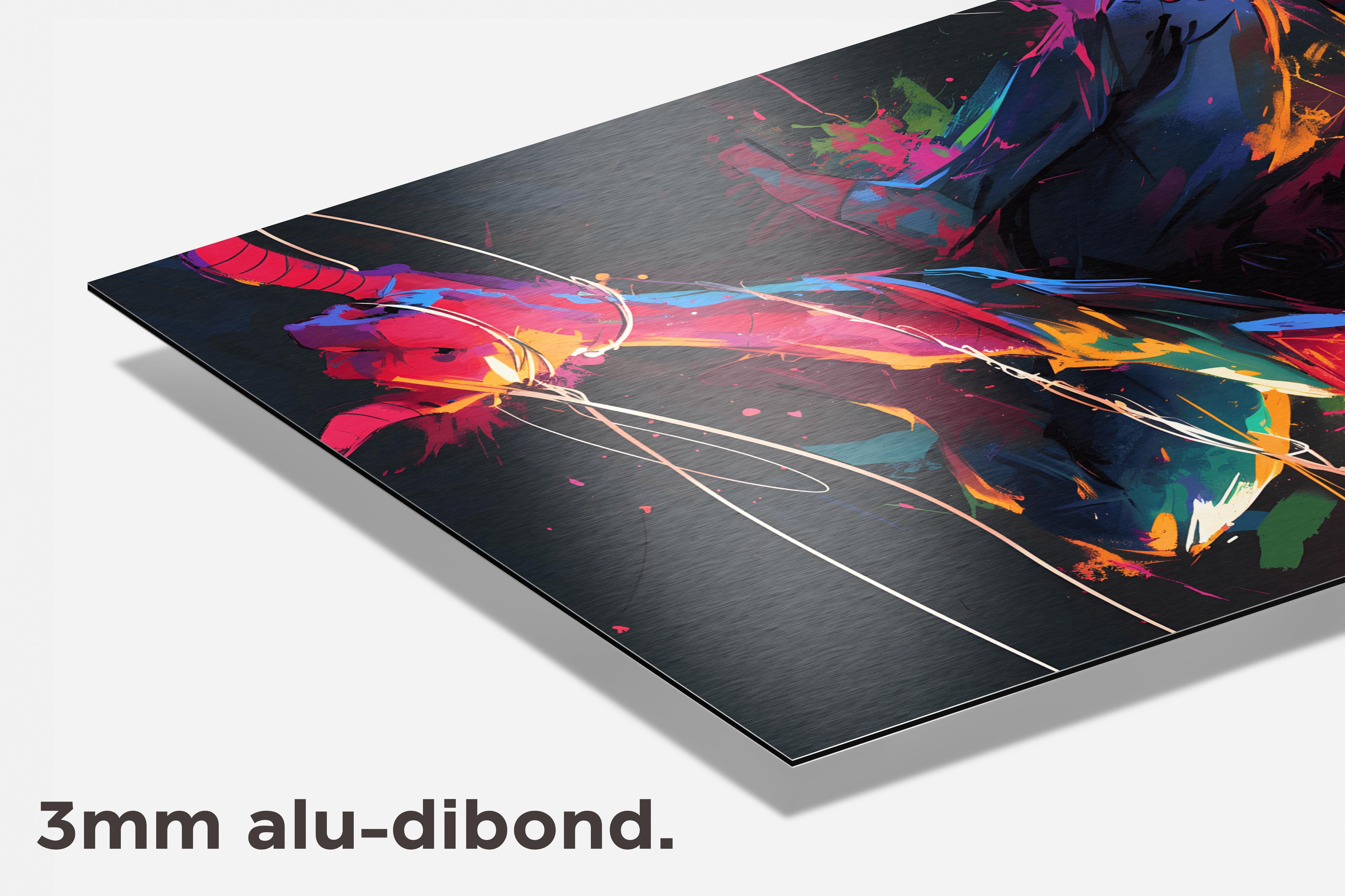 Spiderman Kleurrijk dibond detail