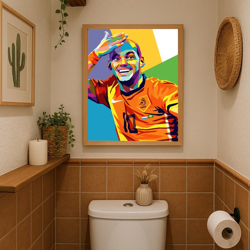 Wesley Sneijder Pop Art poster sfeerbeeld 3