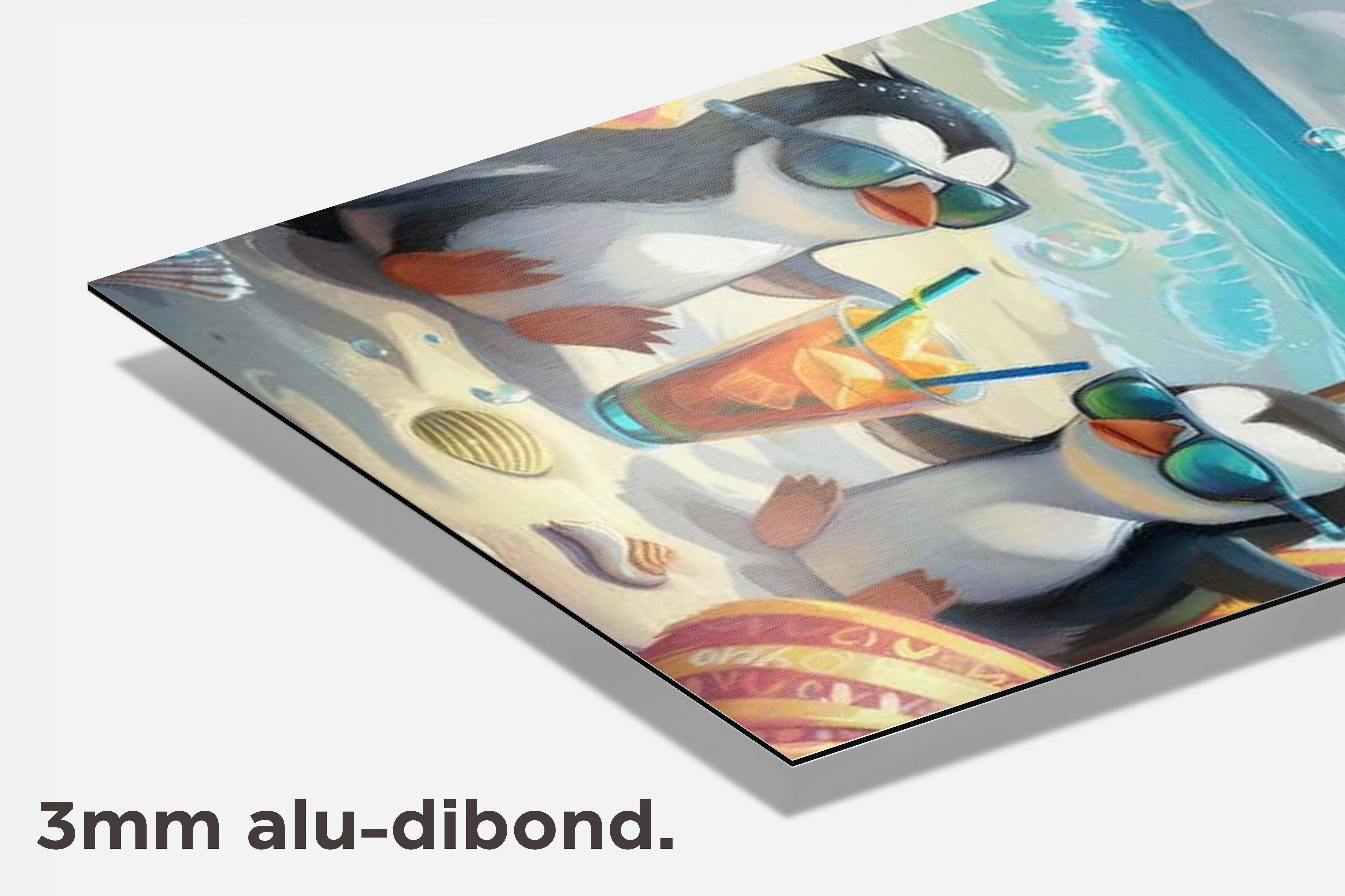 Pinguïns Strand dibond detail