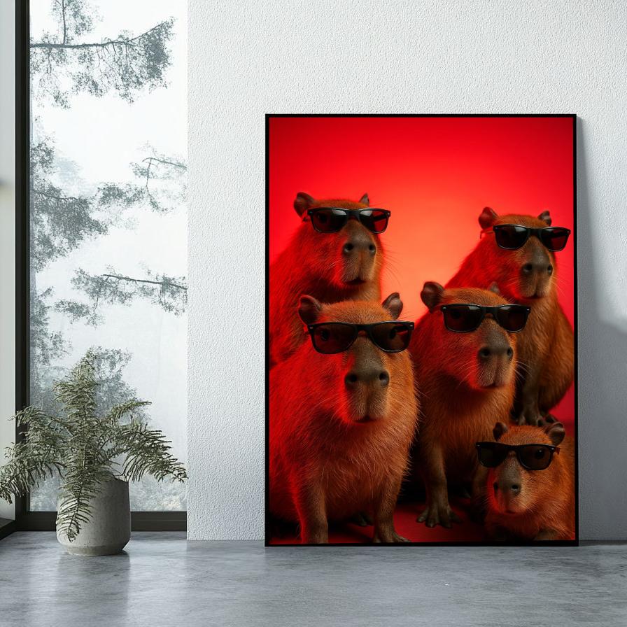 Capybara Sunglasses poster sfeerbeeld 1