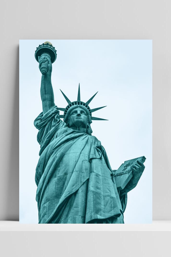 Vrijheidsbeeld op 3mm aluminium dibond