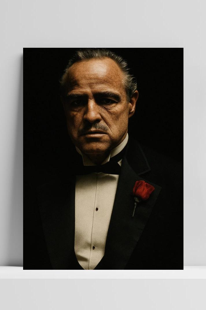 Don Corleone The Godfather op 3mm aluminium dibond