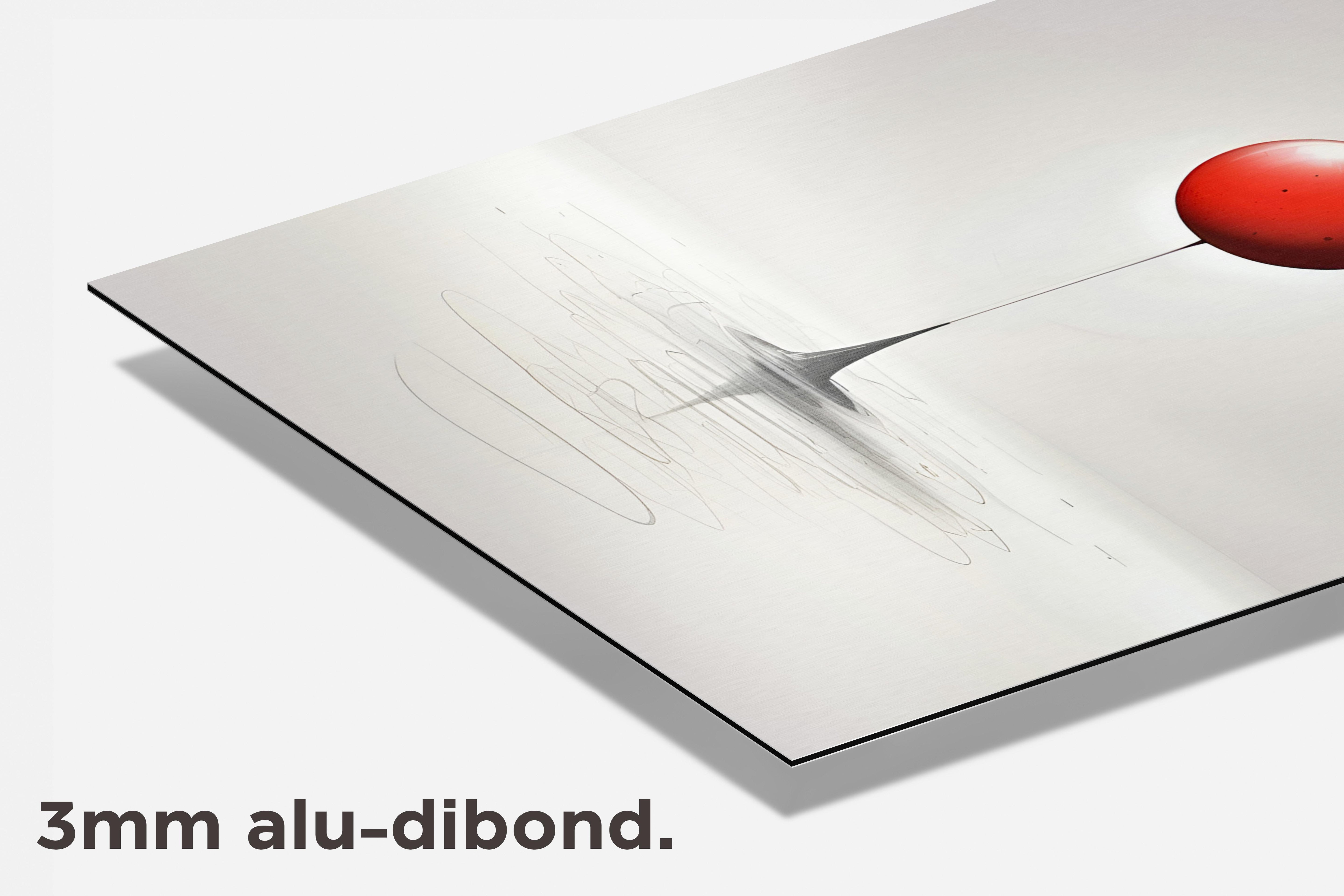 Rode Druppel dibond detail