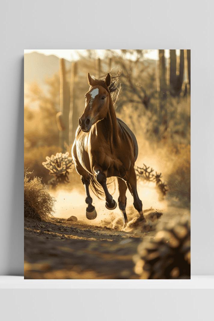 Paard Rennen op 3mm aluminium dibond