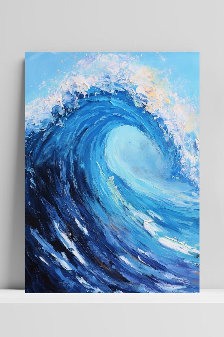 Ocean Wave Aquarel poster van 25 Artstreet