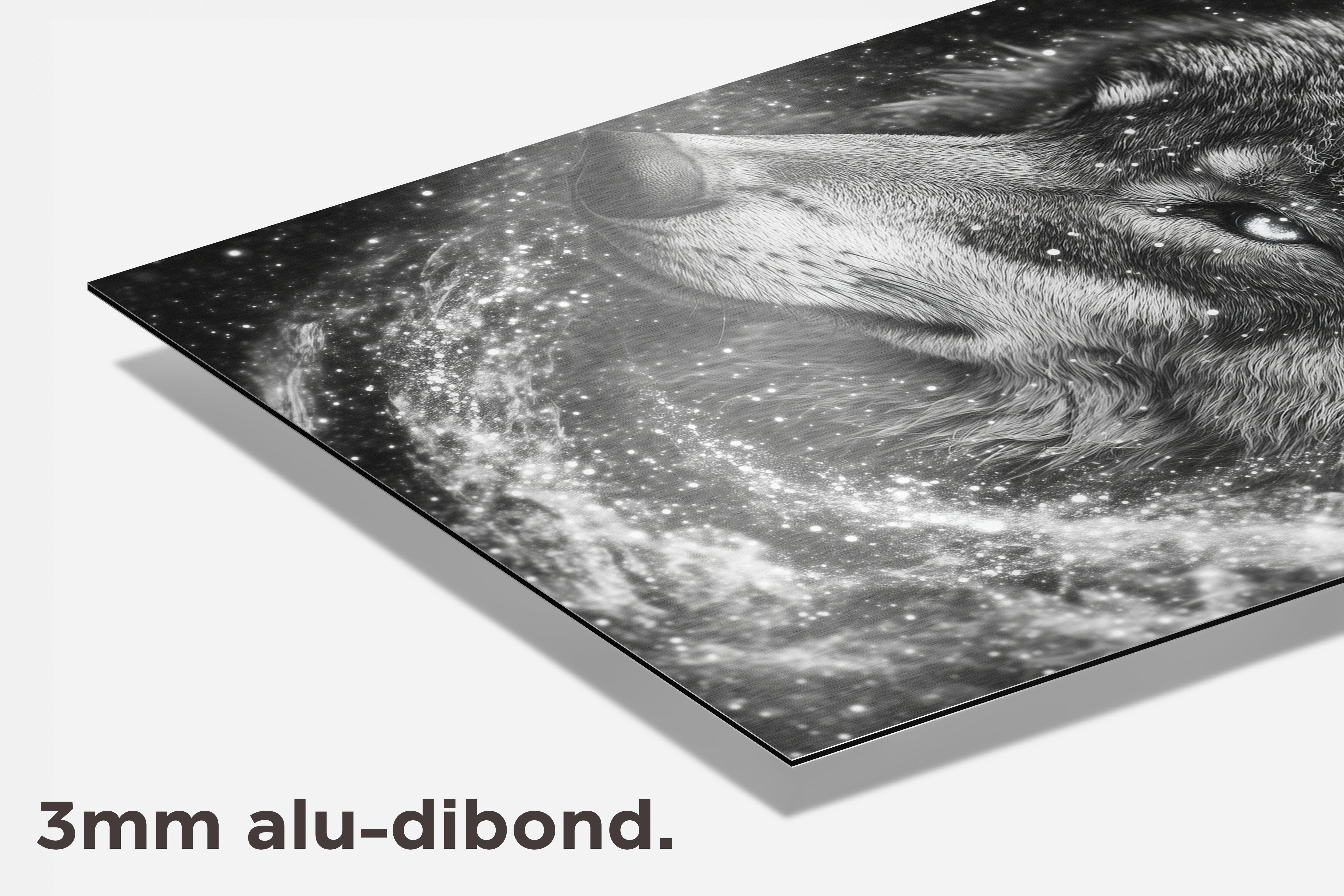 Wolf dibond detail