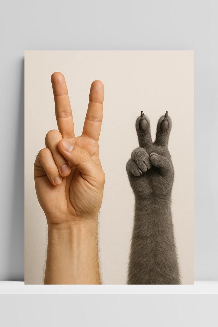 Peace Sign op 3mm aluminium dibond