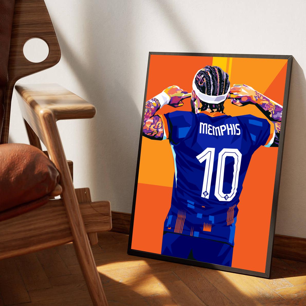 Memphis Depay Oranje poster sfeerbeeld 1