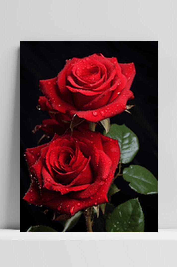 Rozen Nat op 3mm aluminium dibond