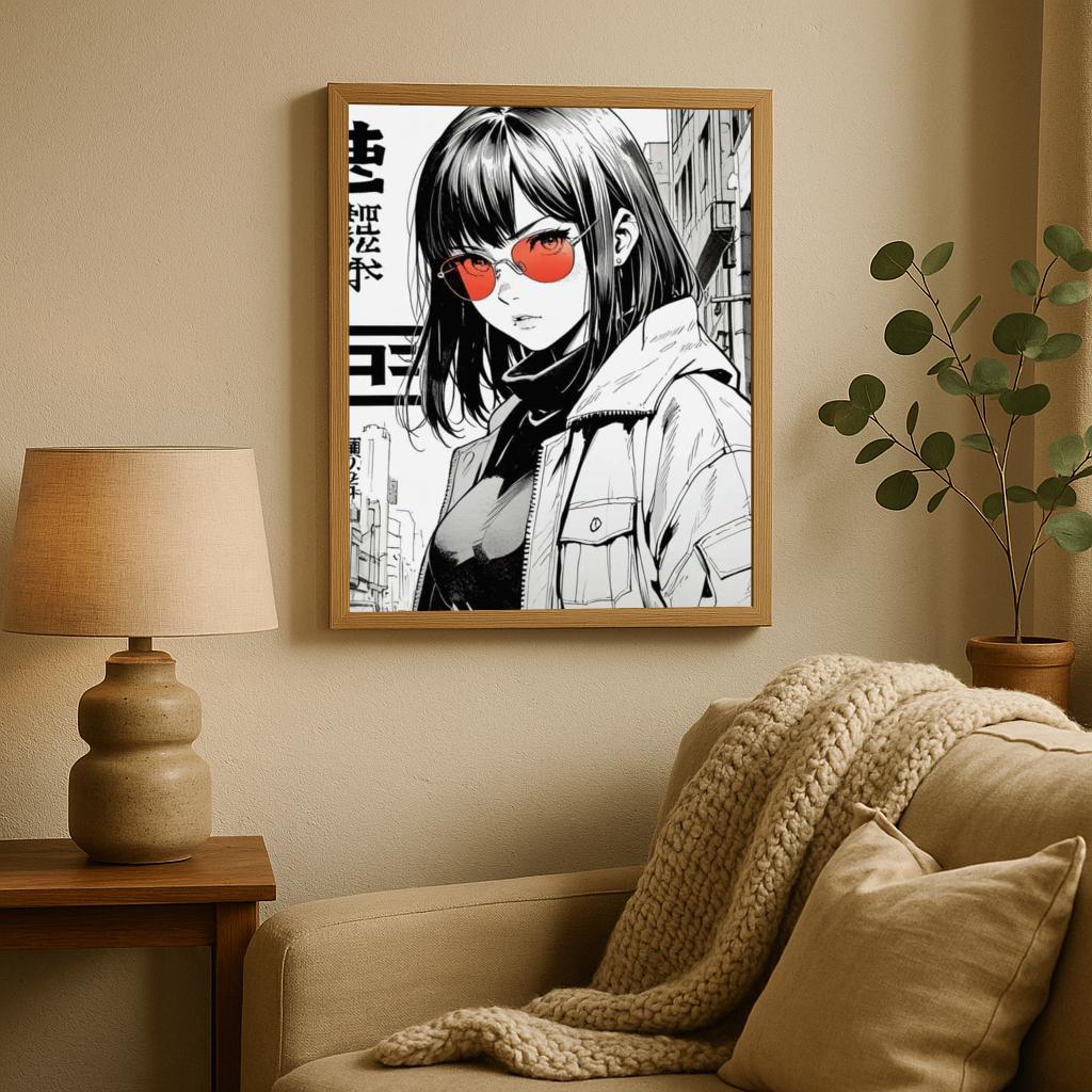 Manga Girl Text poster sfeerbeeld 1