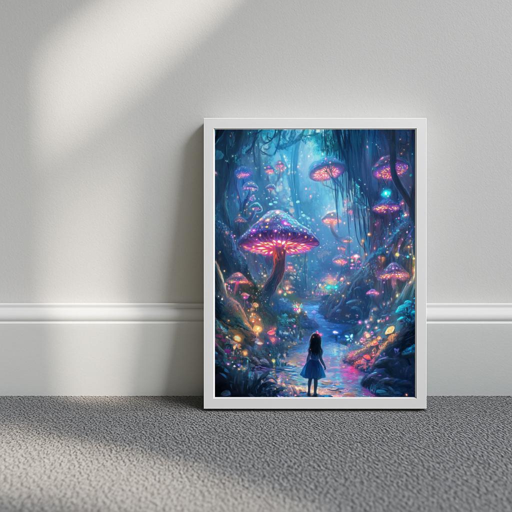 Girl Mushroom Forest poster sfeerbeeld 3