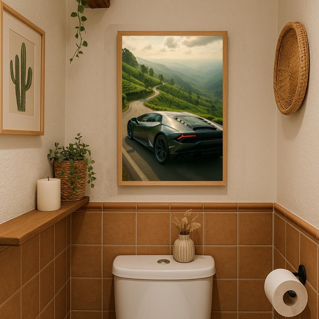 Sports Car Landscape poster sfeerbeeld 3