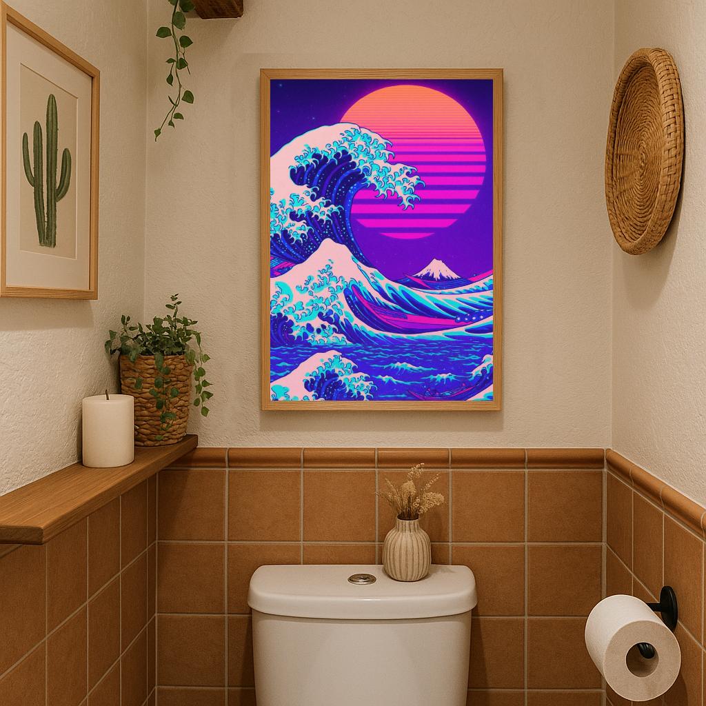 Great Wave Hokusai Geïnspireerd poster sfeerbeeld 3