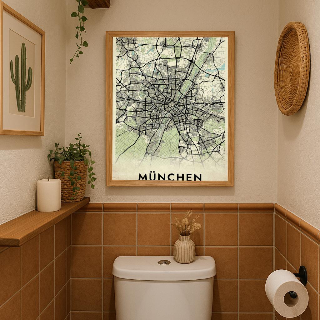 München Map Deutschland Vintage poster sfeerbeeld 3