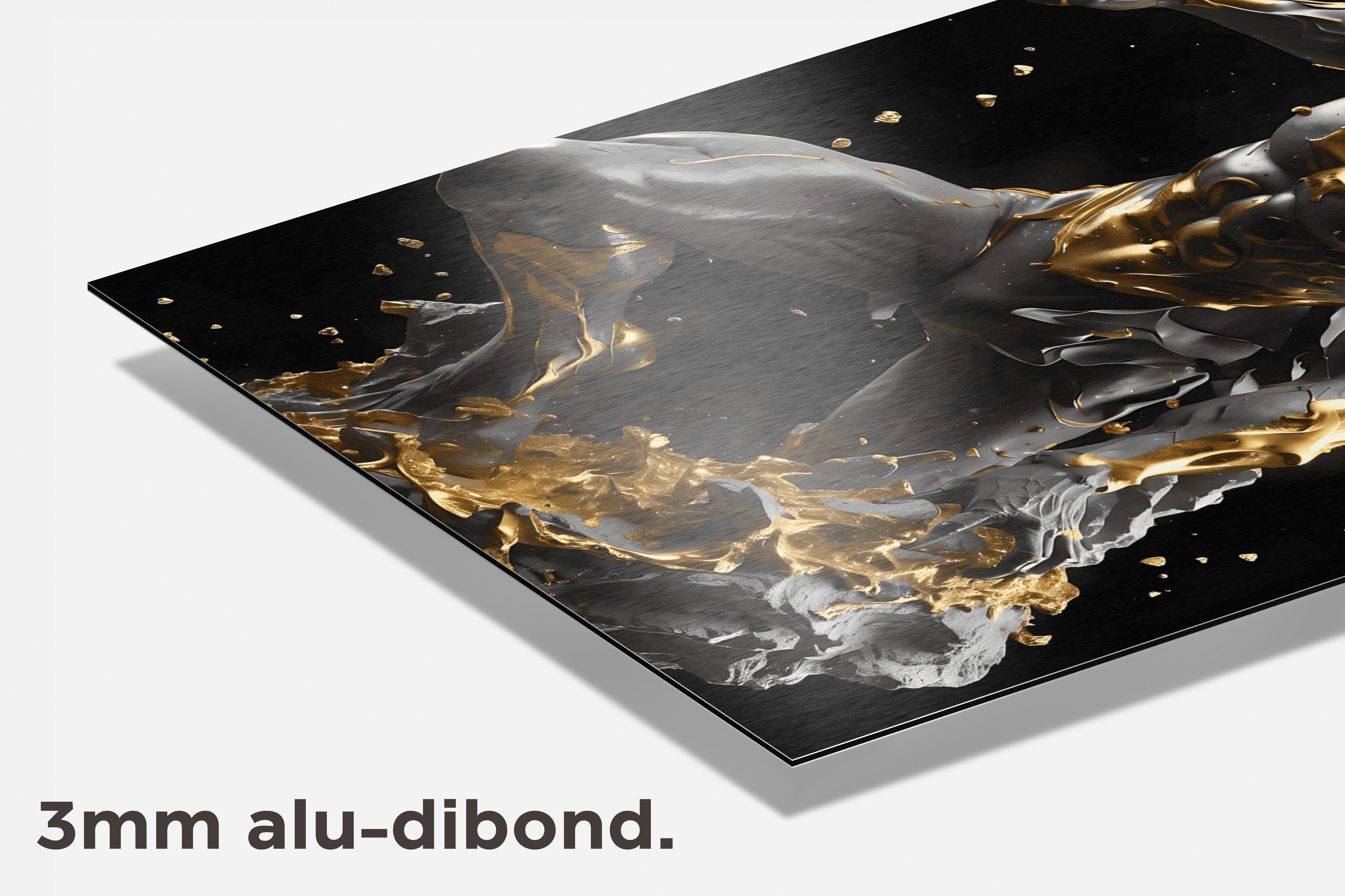 Gouden Standbeeld dibond detail