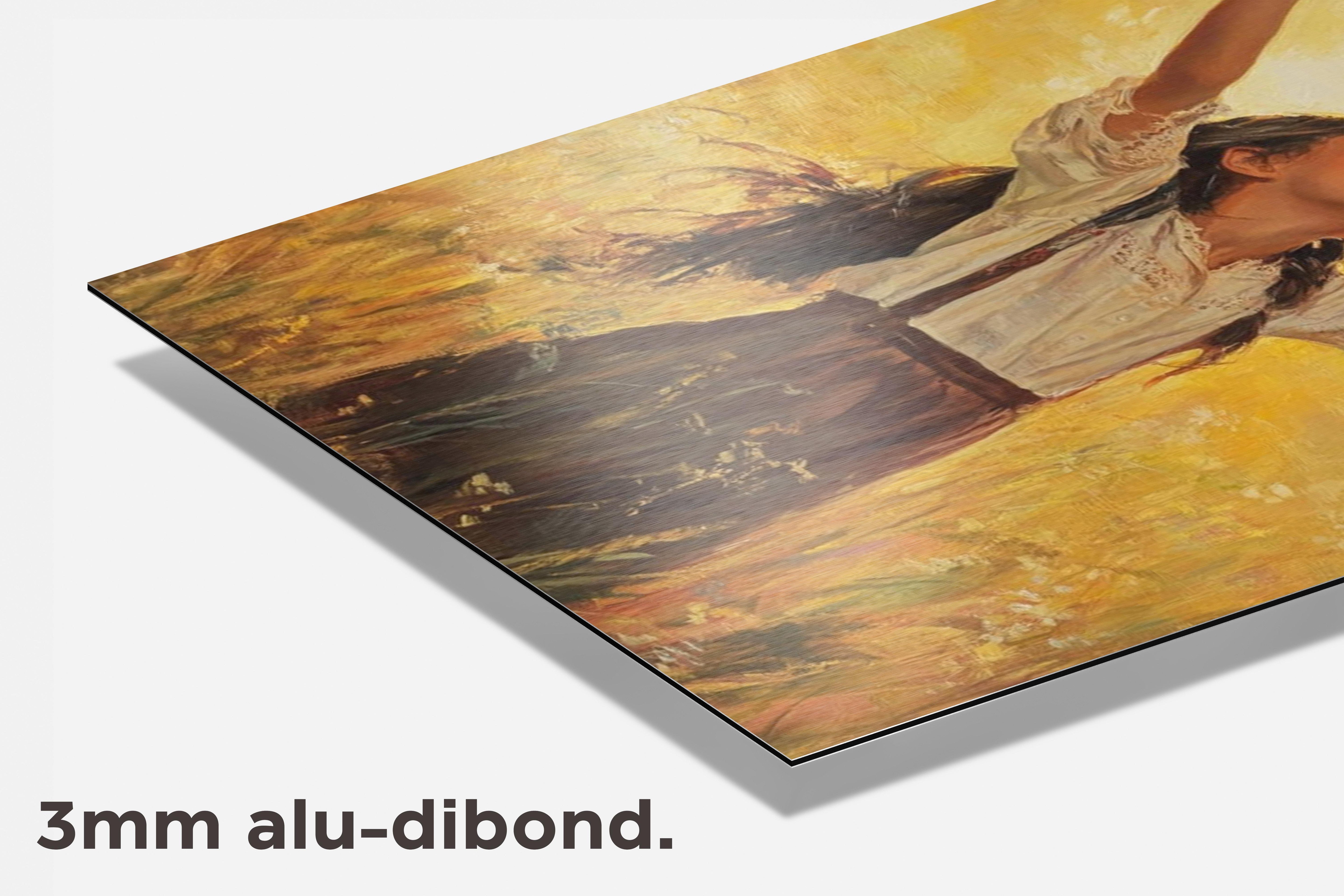 Meisje Veld dibond detail