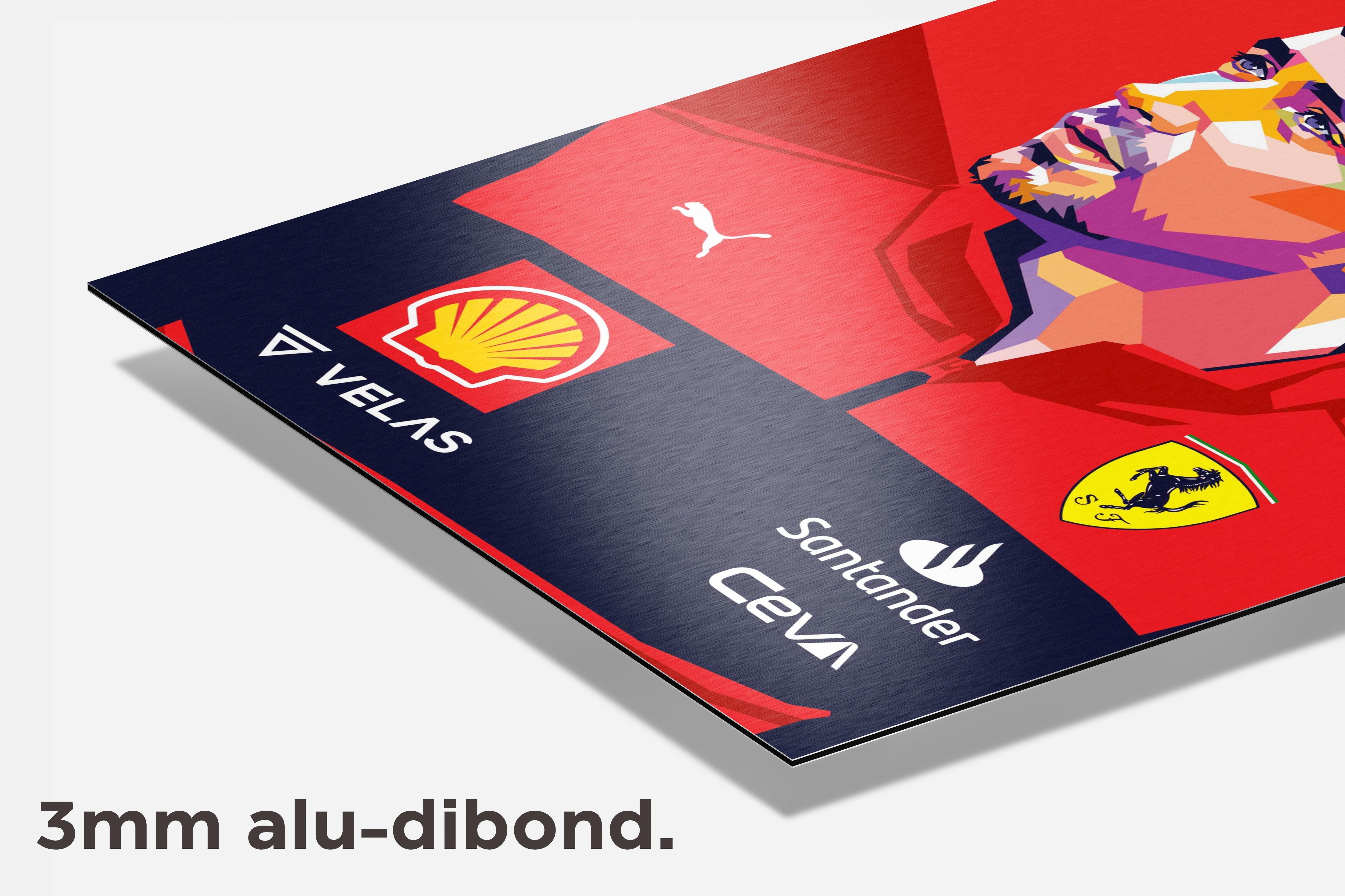 Charles Leclerc dibond detail