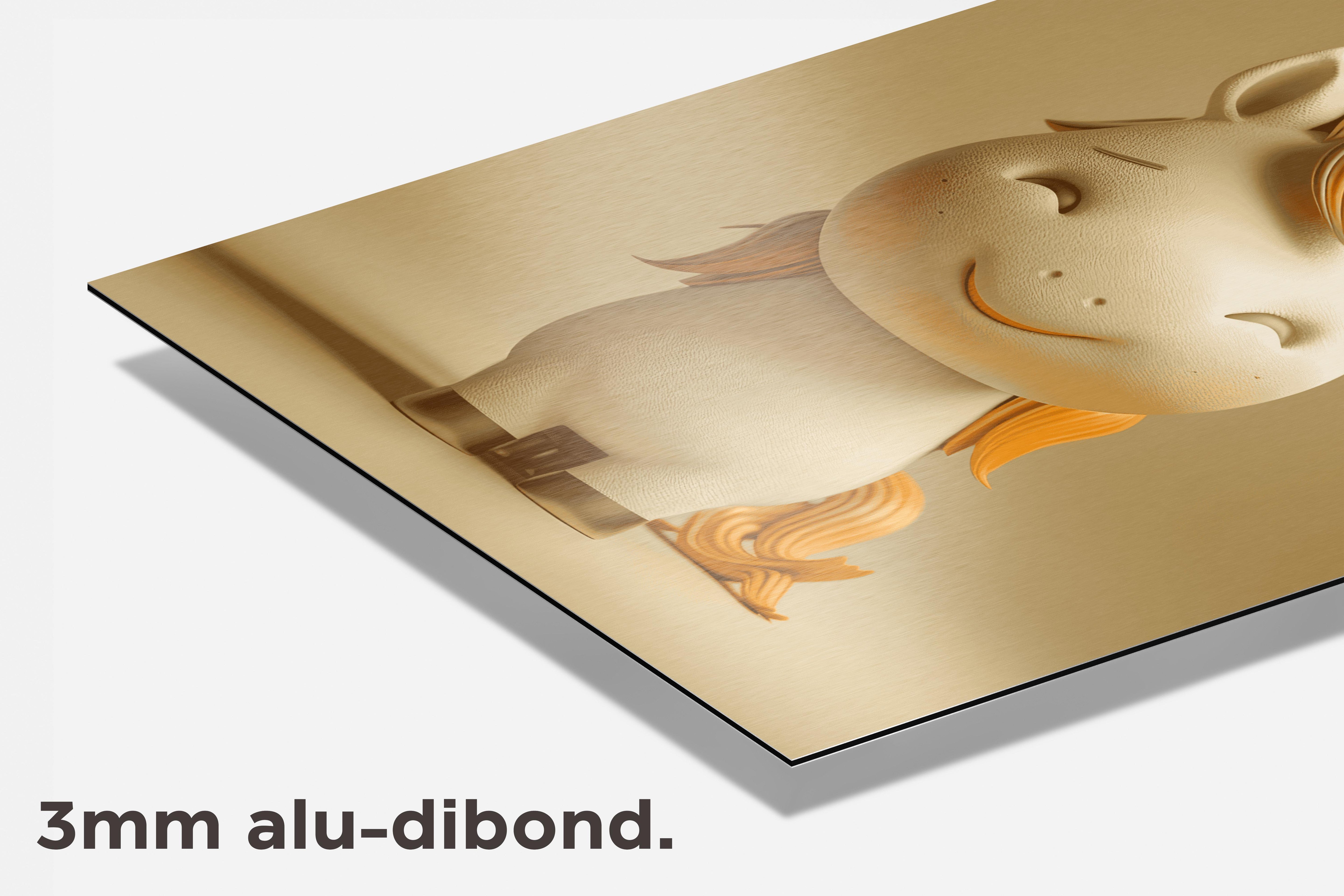 Babyeenhoorn dibond detail