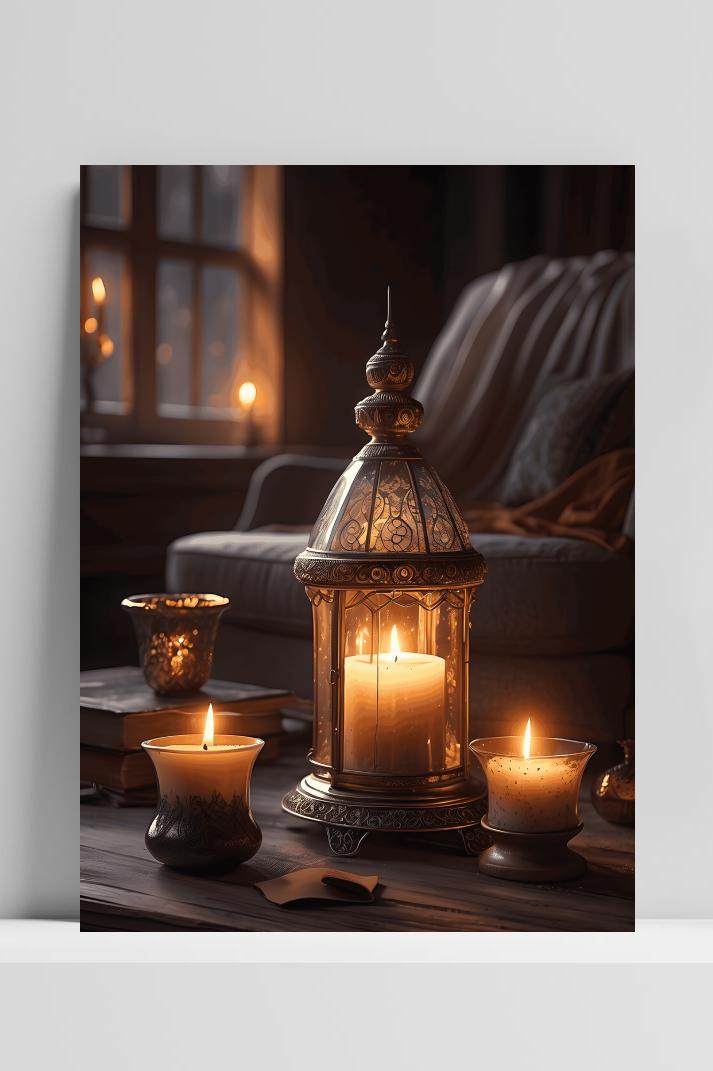 Arabische Kaarsen op 3mm aluminium dibond