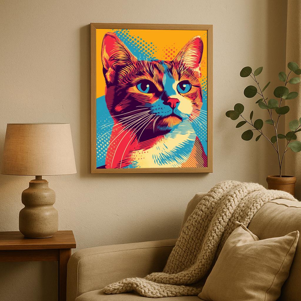 Cat Pop Art poster sfeerbeeld 1