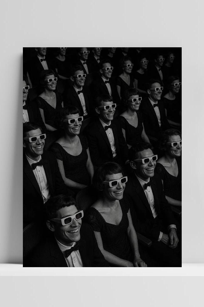 Cinema B&W op 3mm aluminium dibond