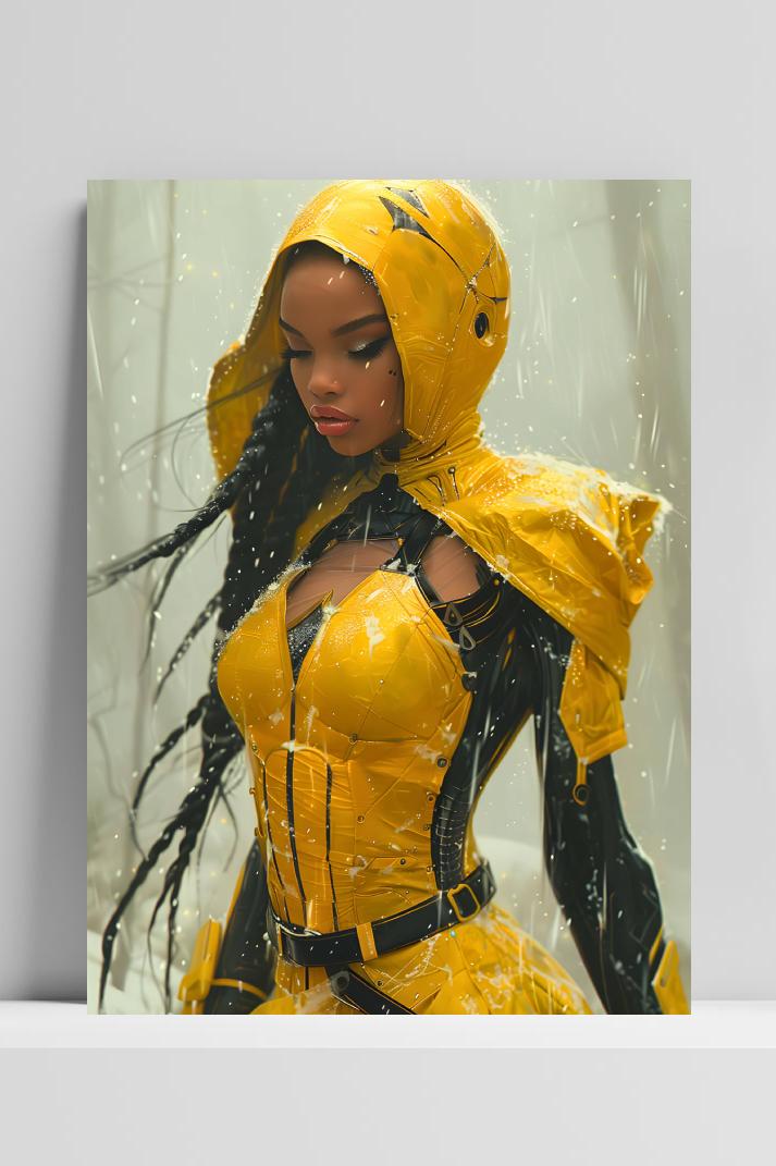 Coole Meisje Mode op 3mm aluminium dibond