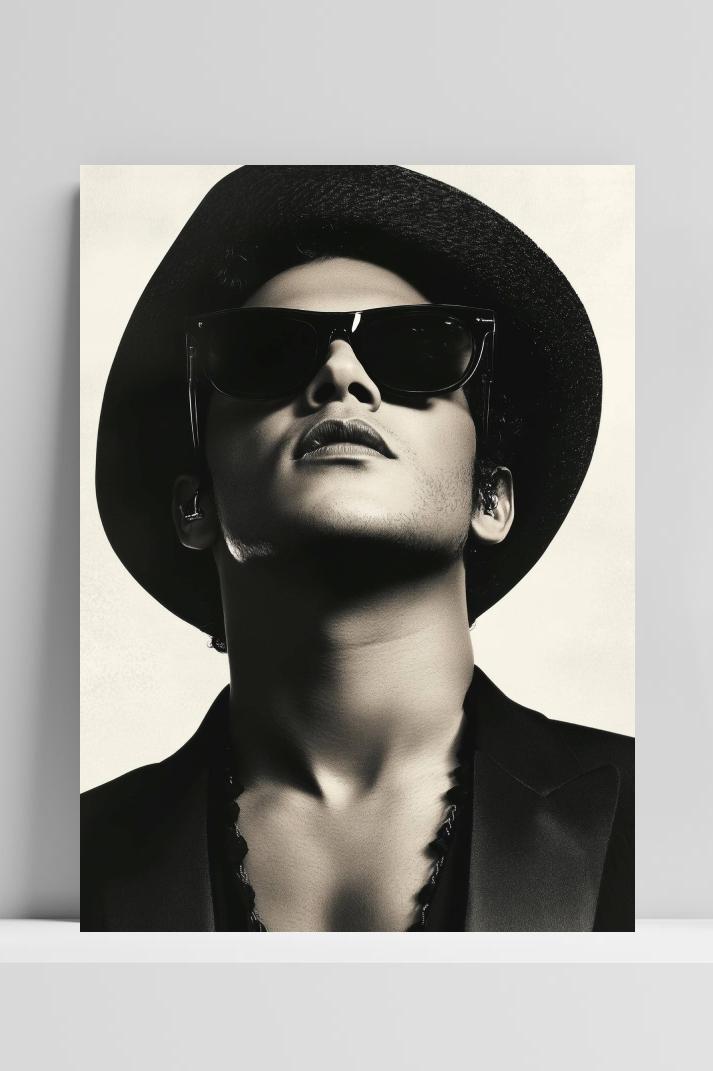 Bruno Mars op 3mm aluminium dibond
