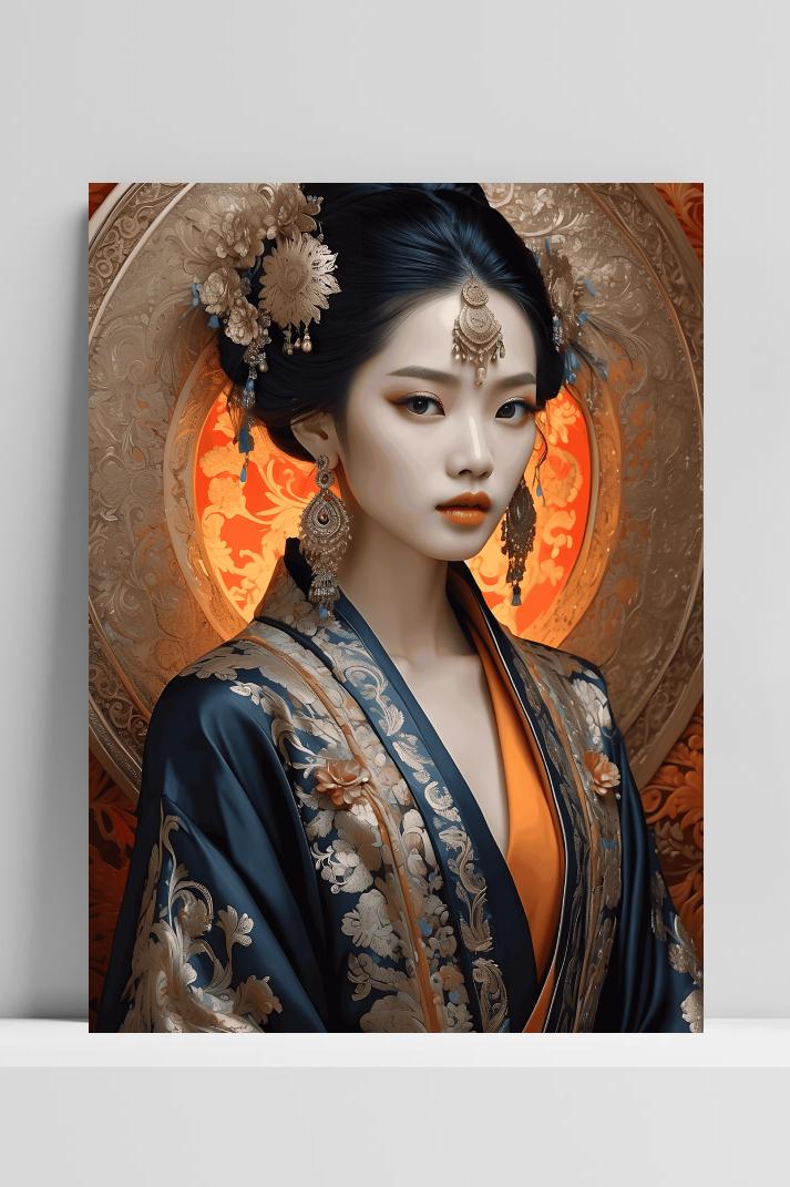 Geisha Kleuren op 3mm aluminium dibond