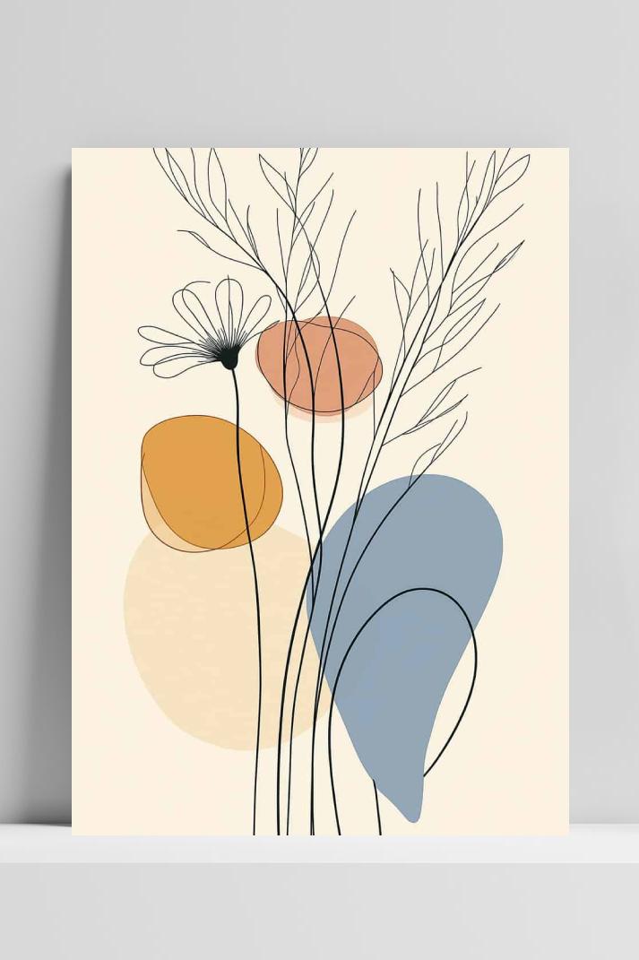 Minimalistische Lijnkunst op 3mm aluminium dibond