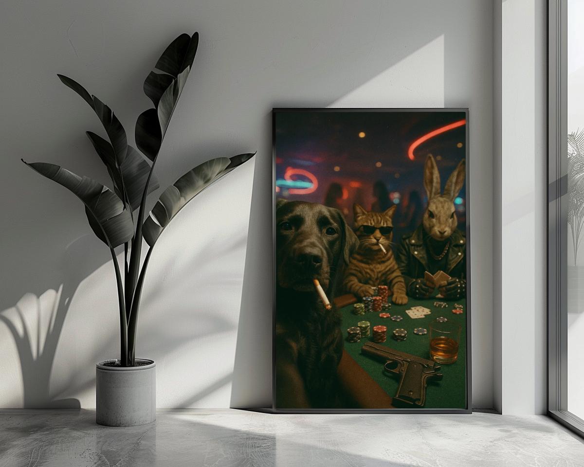 Animals Poker poster van 25 Artstreet